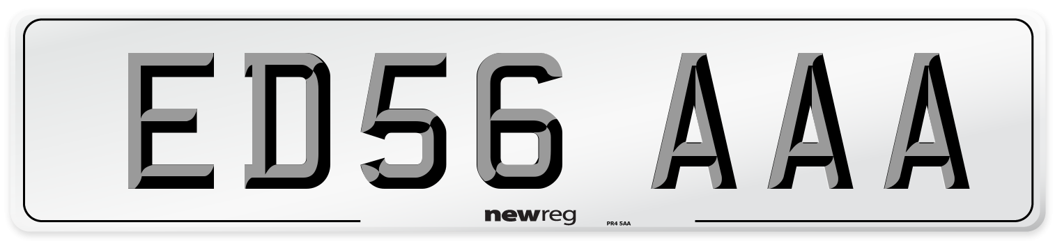 ED56 AAA Number Plate from New Reg